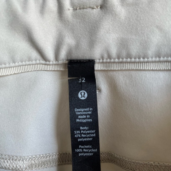 Lululemon ABC Pant Classic Flat Front Chino Performance 32x34 Warpstreme - Picture 6 of 6